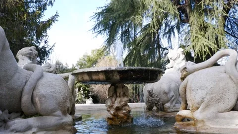 Fountain in the Villa Sciarra Stock Footage 172253529