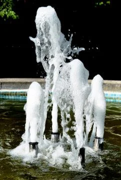 Fountain with volcanic Stock Photos