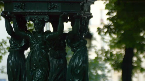 Fountain Wallace of Paris Stock Footage 40058950