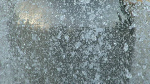 Fountain water drops Stock Footage