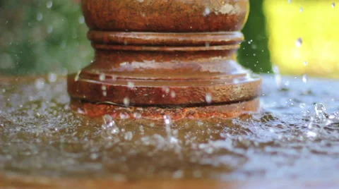 Fountain Water Drops Stock Footage 66270939