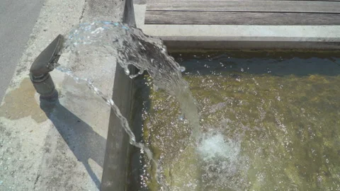 Fountain with water Stock Footage 144494377