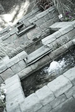 Fountain water plants Stock Photos