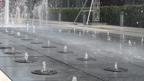 Fountain of water, slow motion Stock Footage 85967400