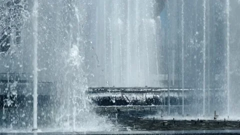 Fountain with waterfall Stock Footage 194116454