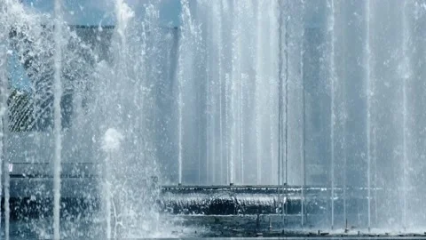 Fountain with waterfall Stock Footage 194116457