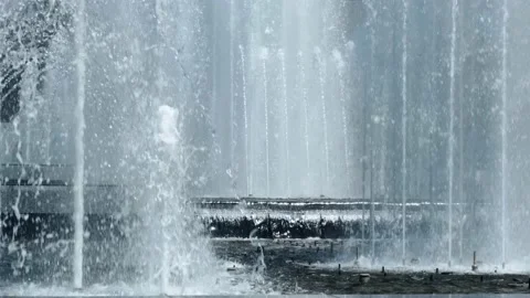 Fountain with waterfall Stock Footage 194116498