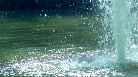 Fountain Waterfall Spray Stock Footage 89912819