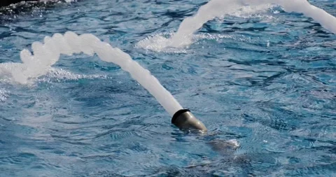 Fountain with waterfall in summer Stock Footage 226984567