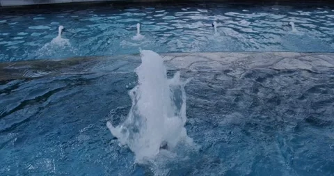 Fountain with waterfall in summer Stock Footage 226985709