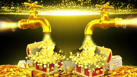 Fountain of wealth, treasure Stock Footage 236572411