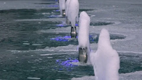 Fountain in winter Stock Footage 71372282