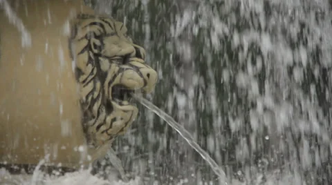 The fountain is working Stock Footage 34494368