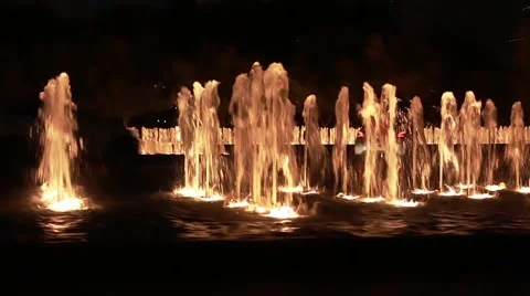 Fountains of Dubai Downtown UAE Stock Footage 55542823