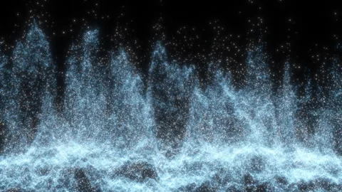 Fountains gushing over the boiling surface of the water Stock Footage 265799113