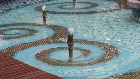 Fountains in the mall Video stock 73140156