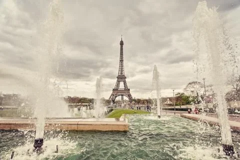 Fountains in paris Foto stock