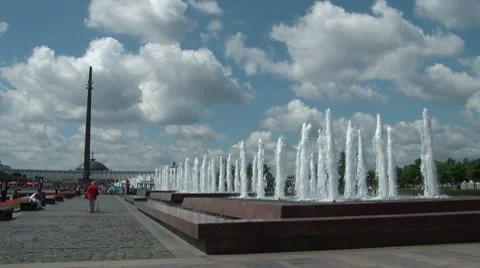 Fountains In The Park 2 Stock Footage 7130295