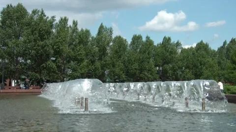 Fountains In The Park 4 Stock Footage 7130297