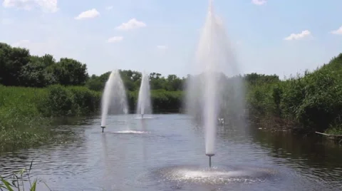 Fountains In The Park Stock Footage 51676056