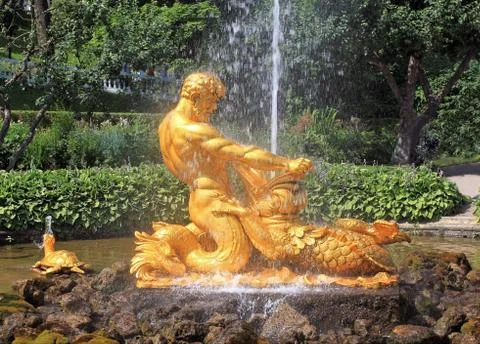 Fountains of Peterhof Stock Photos