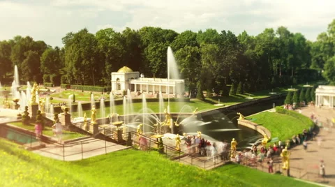 Fountains of Peterhof.Time Lapse 스톡 동영상 49600661