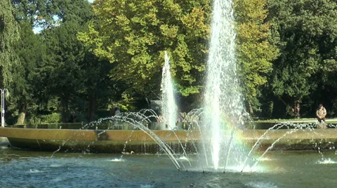 Fountains in spa park Stock Footage 30583054