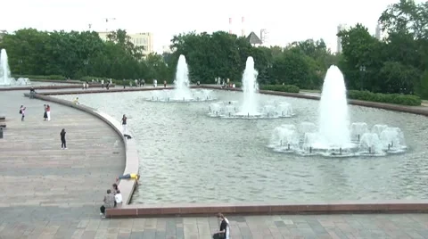 Fountains Time Lapse Stock Footage 7754993