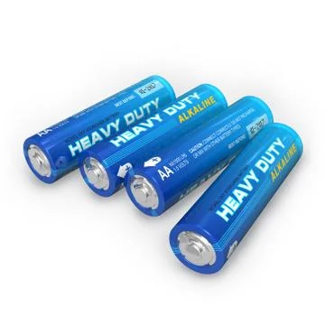 Four AA batteries Stock-Illustration