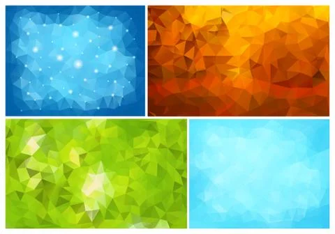 Four Abstract Backgrounds Stock Illustration