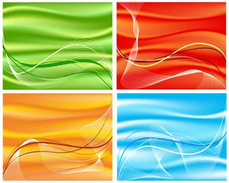 Four abstract compositions Stock Illustration