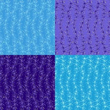 Four abstract patterns Stock Illustration