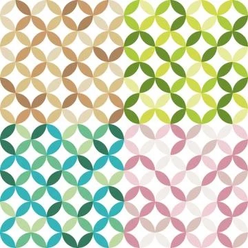 Four abstract seamless patterns Stock Illustration