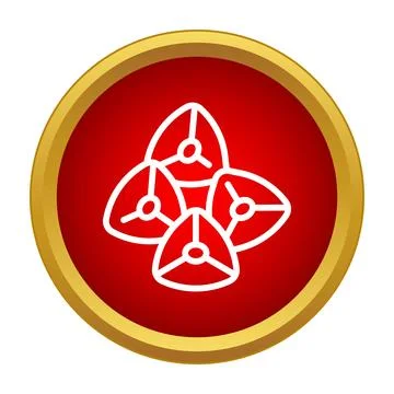 Four abstract triangle shapes forming flower icon Stock Illustration