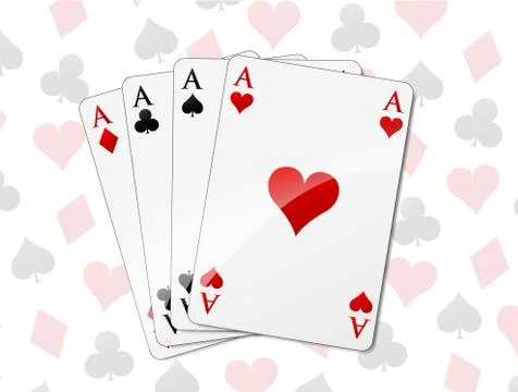 Four aces background Stock Illustration