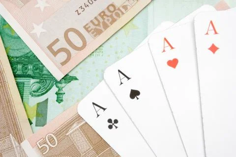 Four Aces on Banknotes Photos