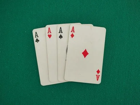 Four Aces of Cards Stock Photos