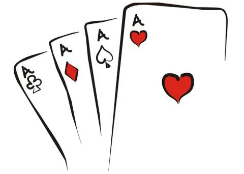 Four of aces Stock Illustration