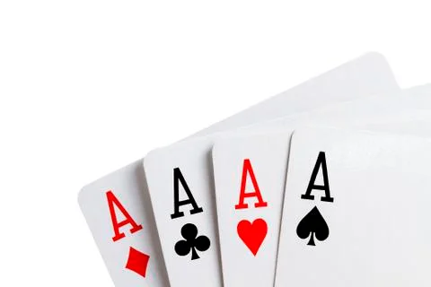 Four aces standing Stock Photos