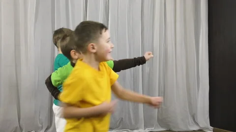 Four active athletes hitting punches with a change of stance Stock Footage 149479699