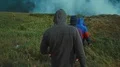 The four active people walking on a picturesque mountain 4k or 4k+ Resolution