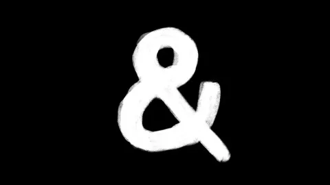 Four animated doodles, exclamation mark, ampersand, percentage and hashtag Stock Footage 296940977