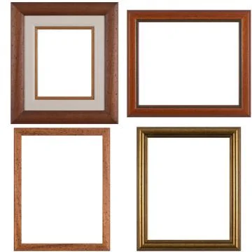Four antique picture frames 스톡 사진