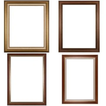 Four antique picture frames 스톡 사진