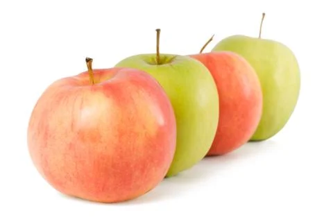 Four apples Stock Photos