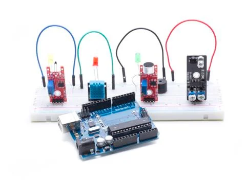 Four arduino sensor Stock Photos