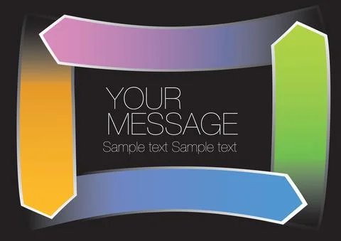 Four Arrow Page Layout Design Stock Illustration