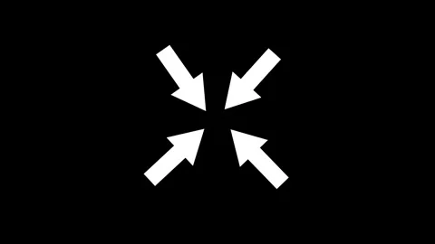 Four arrow pointing animation with glow effect. Stock Footage 334664050