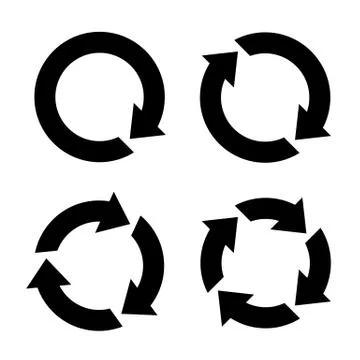 Four arrow reload icons Stock Illustration