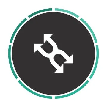Four arrows computer symbol Stock Illustration